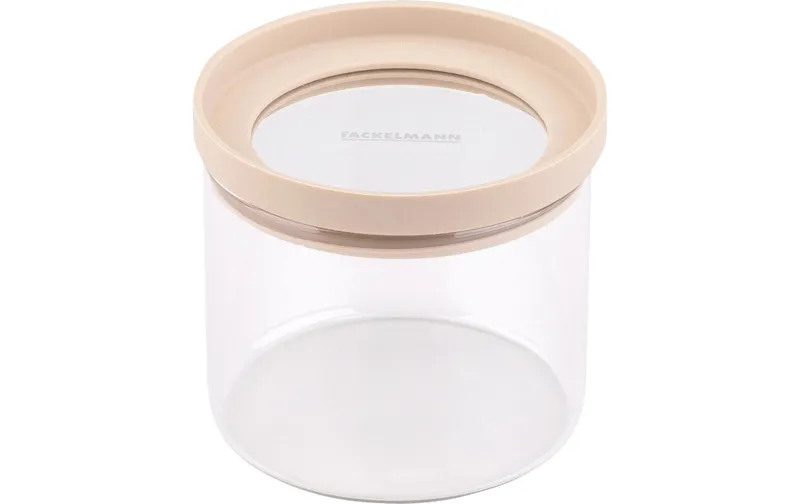 Fackelmann Vorratsglas Vorratsglas 500 ml, Glas, Beige, 1 Stück