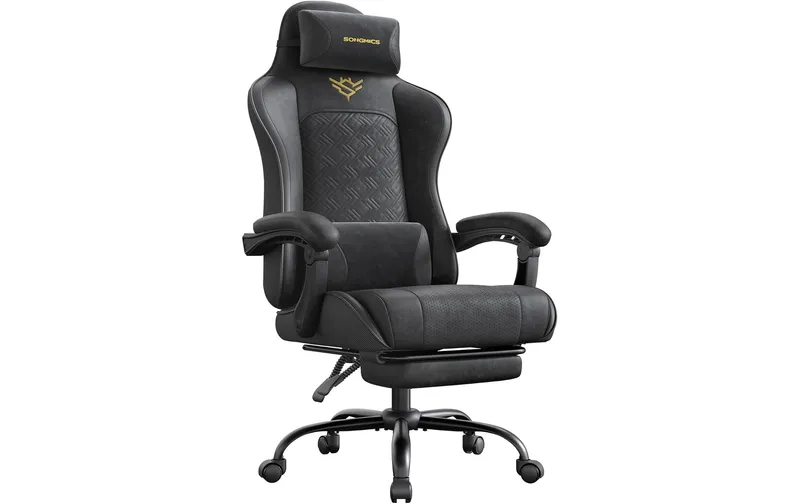 Songmics Bürostuhl mit Armlehnen nero 133 cm