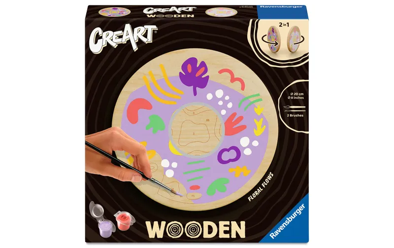 Ravensburger Malen nach Zahlen CreArt Wooden – florale Ströme