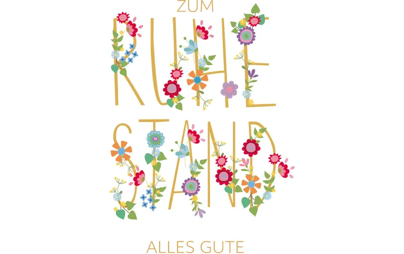 ABC Glückwunschkarte Blumige Buchstaben B6