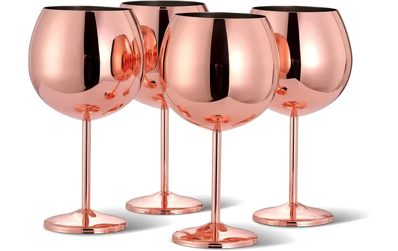 Oak & Steel Gin Glas 700 ml, 4 pièces, Rosegold