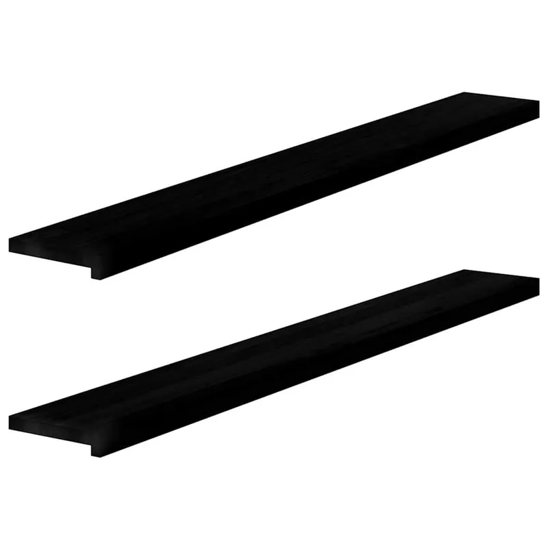 Fensterbänke 2 Stk. marrone-nero 160x20x2 cm Massivholz Eiche