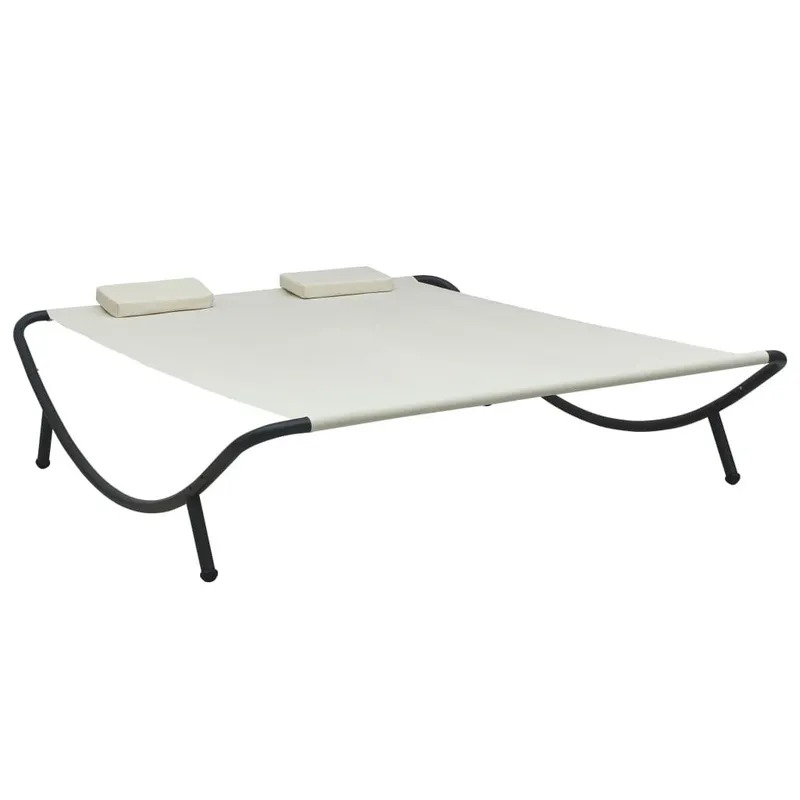 Sonnenliege Stoff Creme