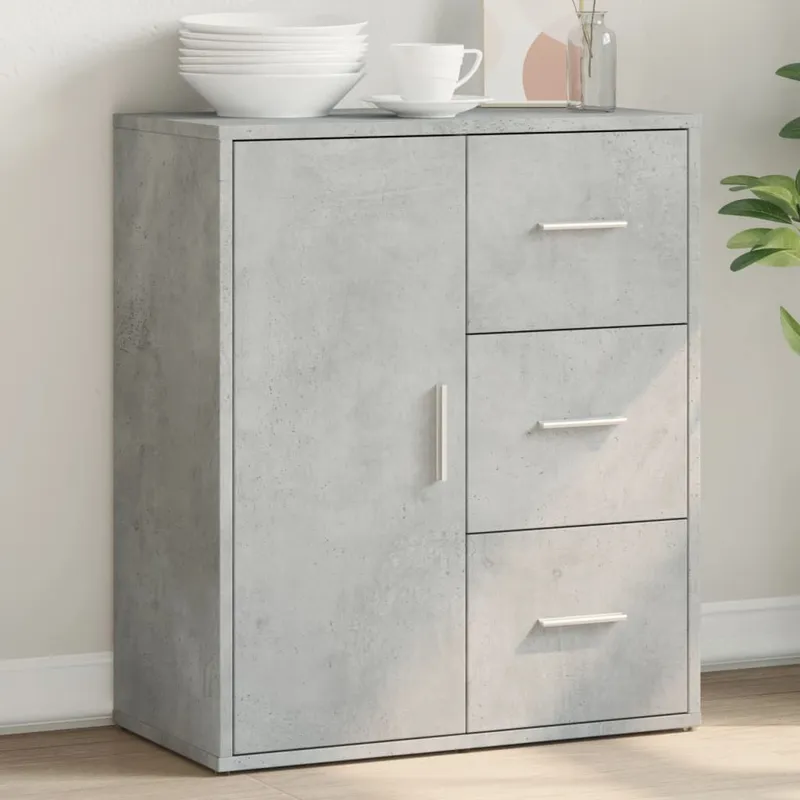 Sideboard Betongrau 60x31x70 cm derivato del legno