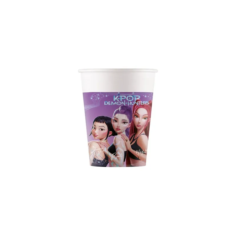 We fiesta Party Einwegbecher K-Pop Demon 200 ml, 8 pièces, Lila