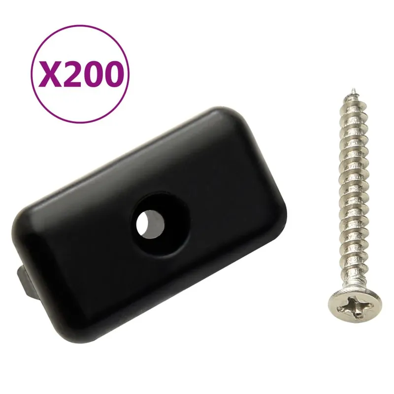 Terrassenclips mit Schrauben 200 Stk. Kunsttessuto Edelstahl 304