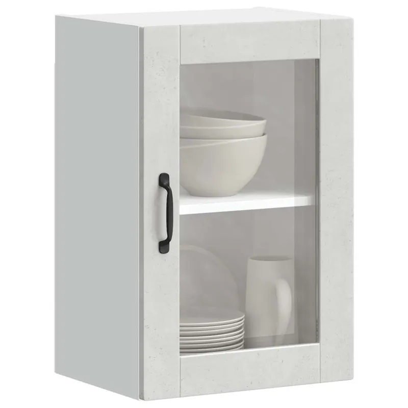 Küchen-Hängeschrank with glasstür Porto concrete grey