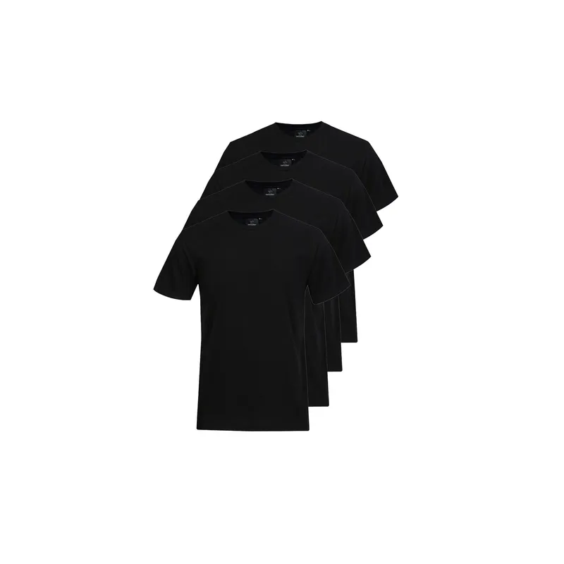 Switcher 4er-Pack Unisex T-Shirt Max Schwarz, L
