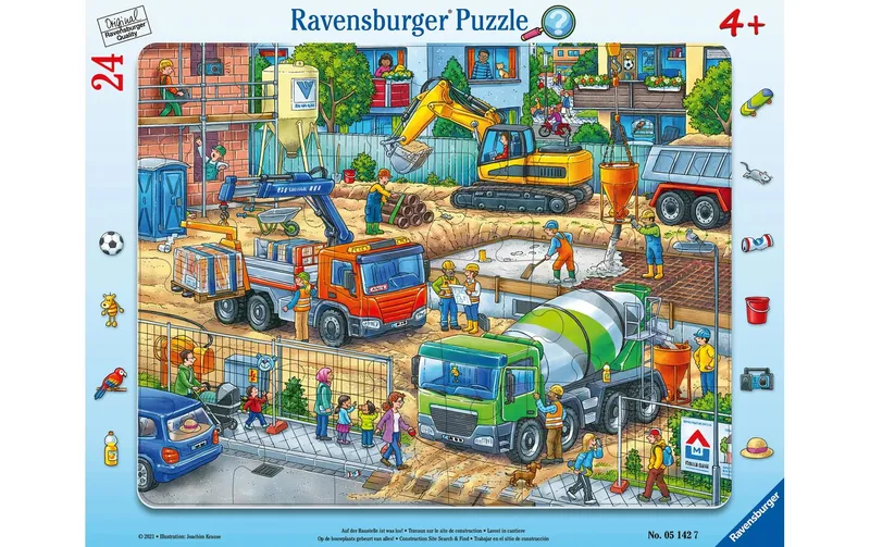 Ravensburger Puzzle Auf il Baustelle ist was los 24 Teile