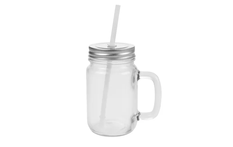 FTM Glasgefäss mit Strohhalm, 430 ml, 1 Stück