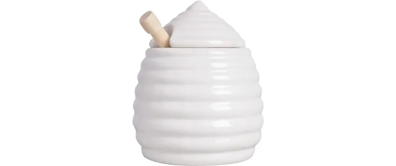 Esschert Design Honigtopf Keramik Weiss 0.40 L