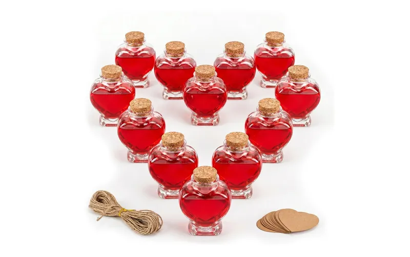 relaxdays Fiale di vetro 90 ml, 12 pezzi