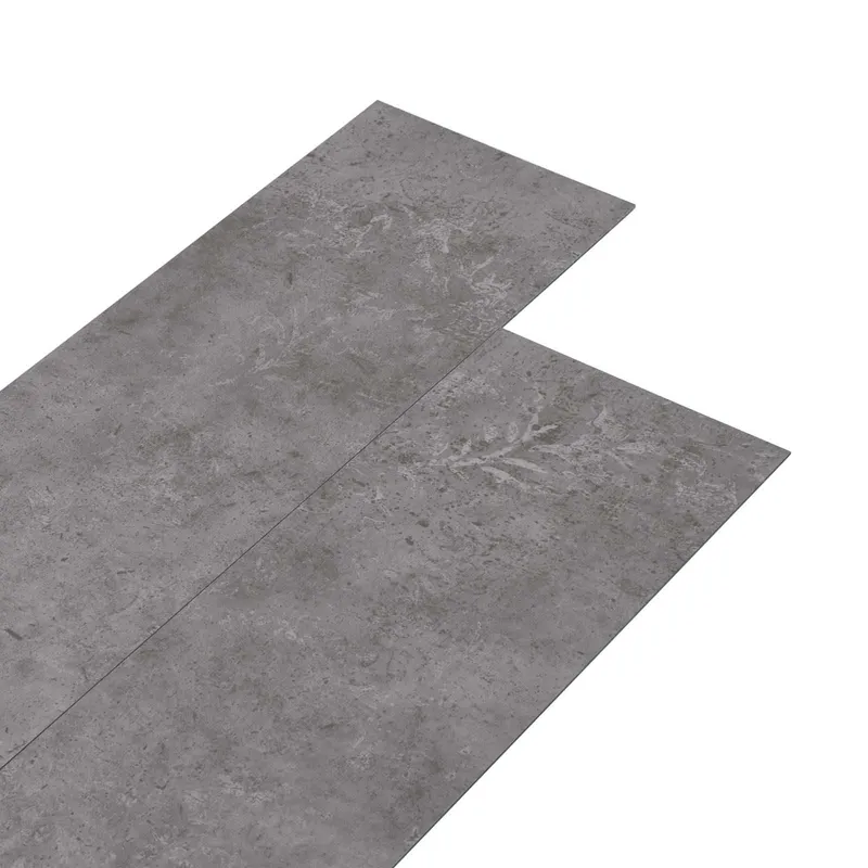 Planches de sol en PVC autocollantes Gris béton 30,5 x 61 cm