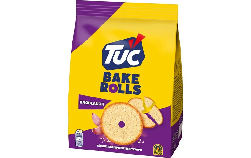 LU Snack TUC Bake Rolls Garlic 150 g