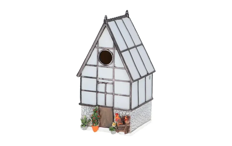 Esschert Design Gewächshaus aus Polyresin und Sperrholz weiss mehrfarbig