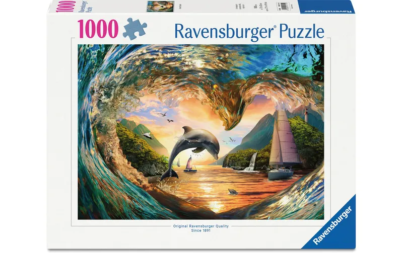 Ravensburger Puzzle Sprung in les Sonnenuntergang 1000 Teile 70 x 50 cm