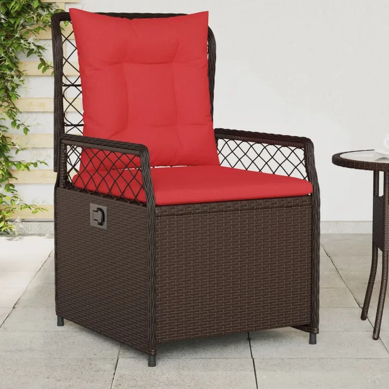Liegende Gartenstühle 2 Stk. Braun Poly Rattan