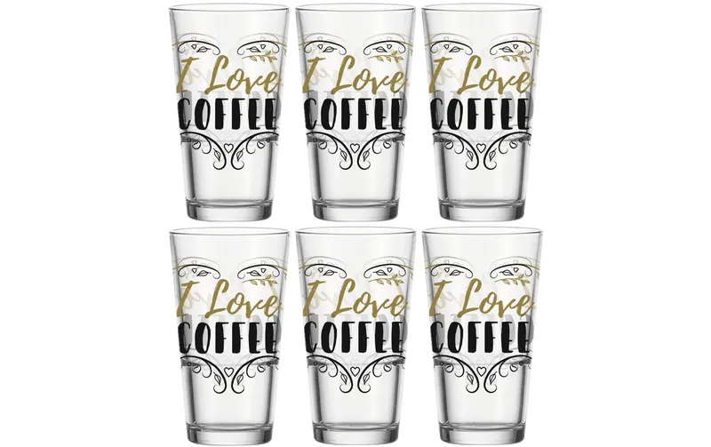 Montana Latte Macchiato Becher I Love Coffee 330 ml, 6 pièces