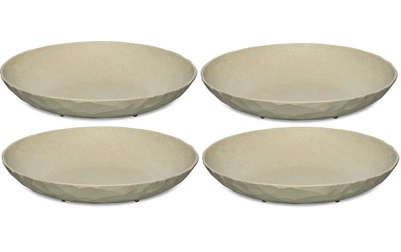 Koziol Suppen- & Pastateller Club 4 pieces, Sand/Gelb