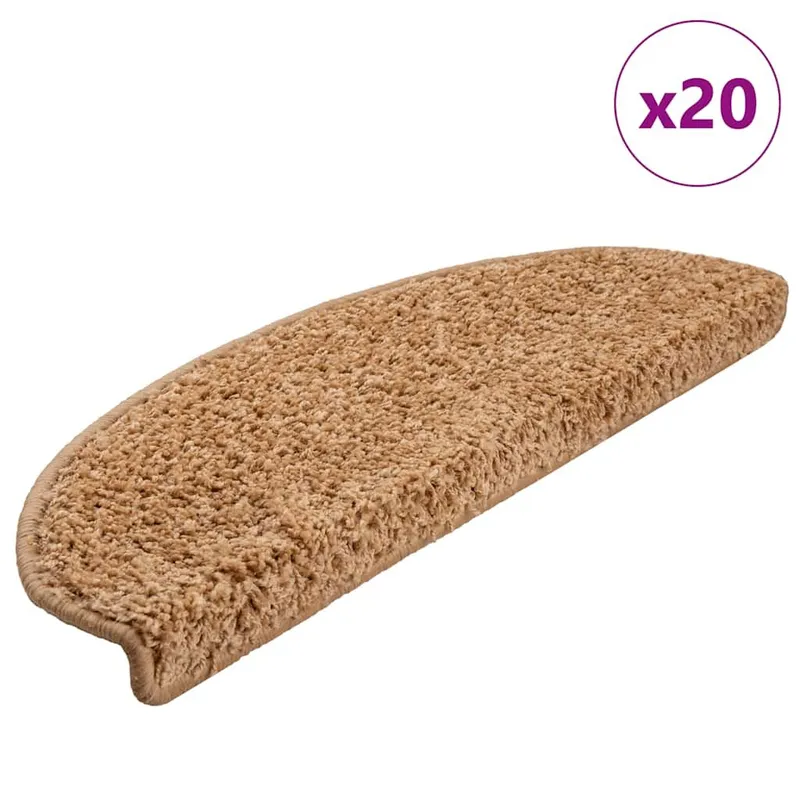 Stufenmatten 20 Stk. 65x21x4 cm Beige Halbrund Groß