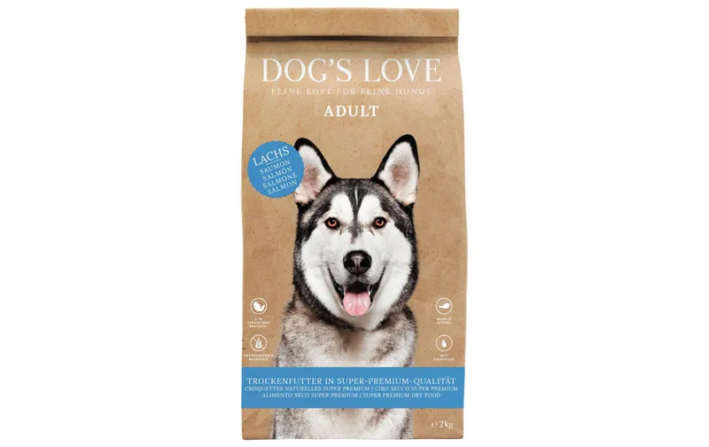 Dog's Love Trockenfutter Adult, Lachs und Forelle, 2 kg