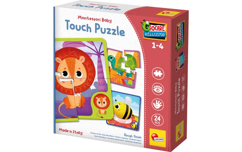 Lisciani Touch Puzzle Montessori, Bambino, 6 Disegni a 4 Pezzi