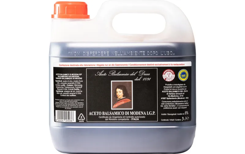 Del Duca Essig Aceto Balsamico di Modena biancoe Kappe 3000 ml