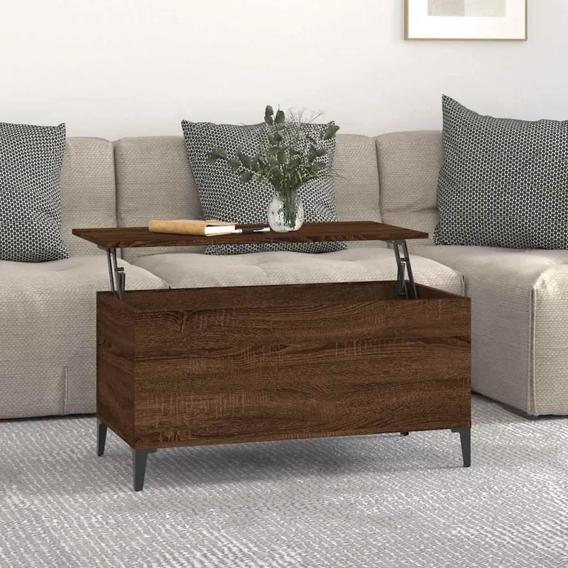 Couchtisch marrone Eichen-Optik 90x44,5x45 cm derivato del legno