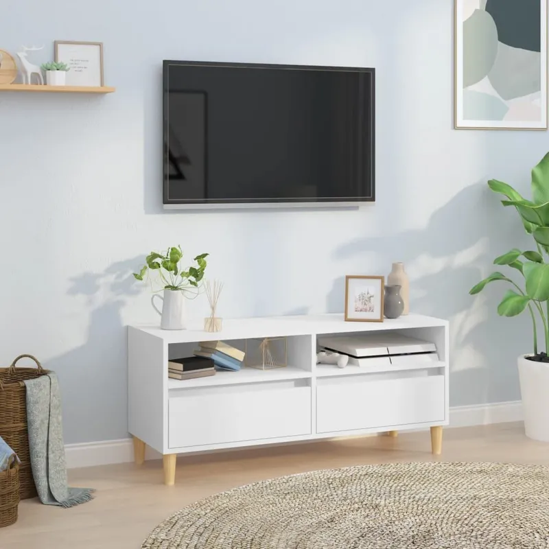 TV-Schrank bianco 100x34,5x44,5 cm derivato del legno