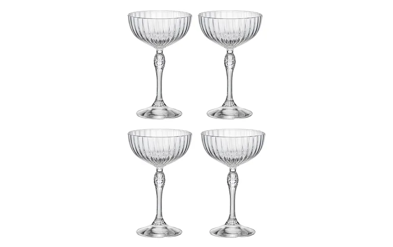 Bormioli Rocco Cocktailverre America 20s 230 ml, 4 pièces, transparent