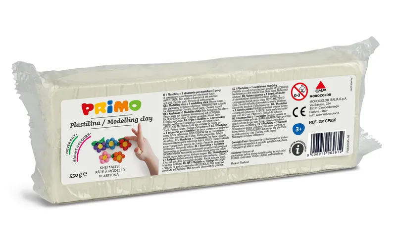 Primo Knetmasse 550 g, bianco