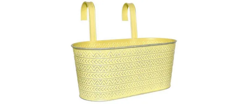 Dameco Übertopf Oval con 2 Haken giallo