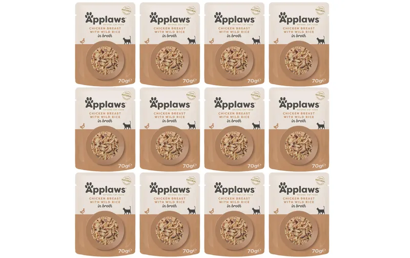Applaws Nassfutter Pouch Huhn & Wildreis, 12 x 70 g