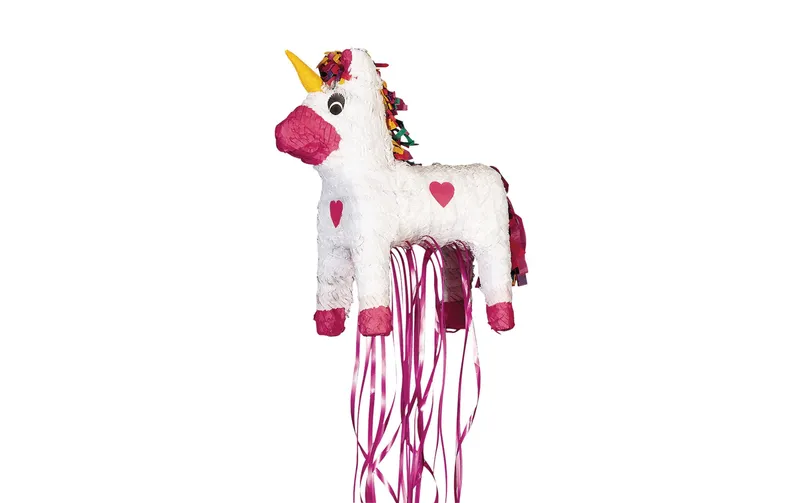 Amscan Pinata Einhorn zum ziehen, Pink/blanc