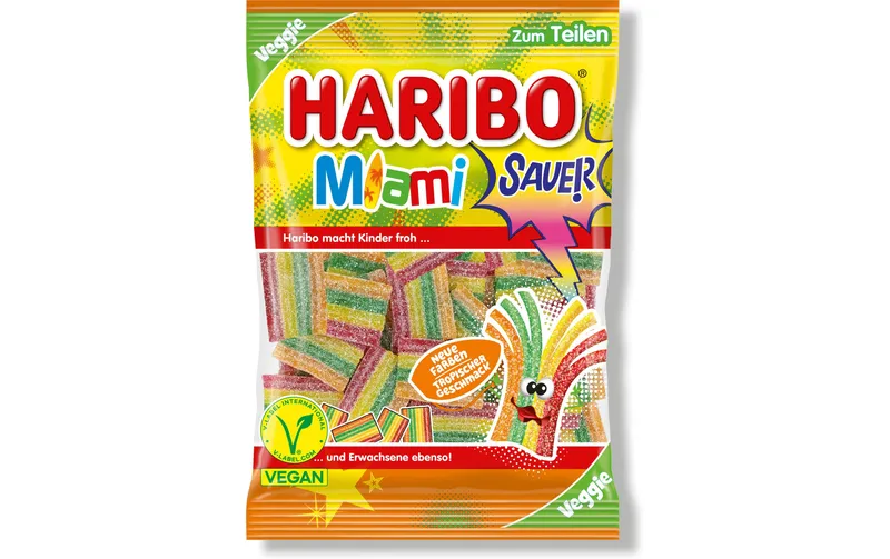 Haribo Gummibonbons Miami Sauer 160 g