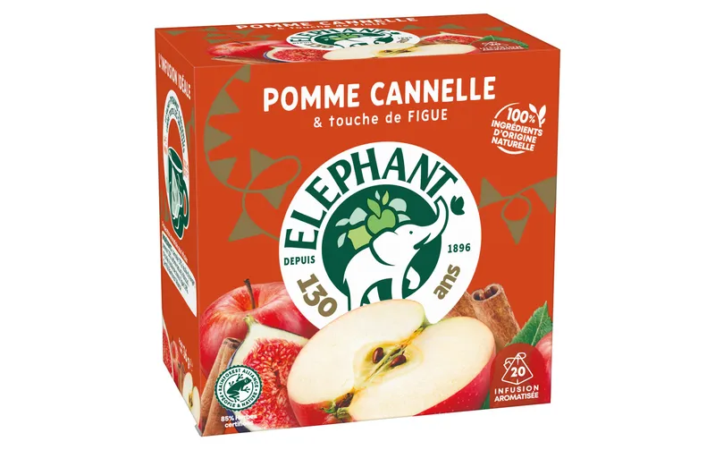 Eléphant Teebeutel Infusion Pomme Cannelle 20 pièces