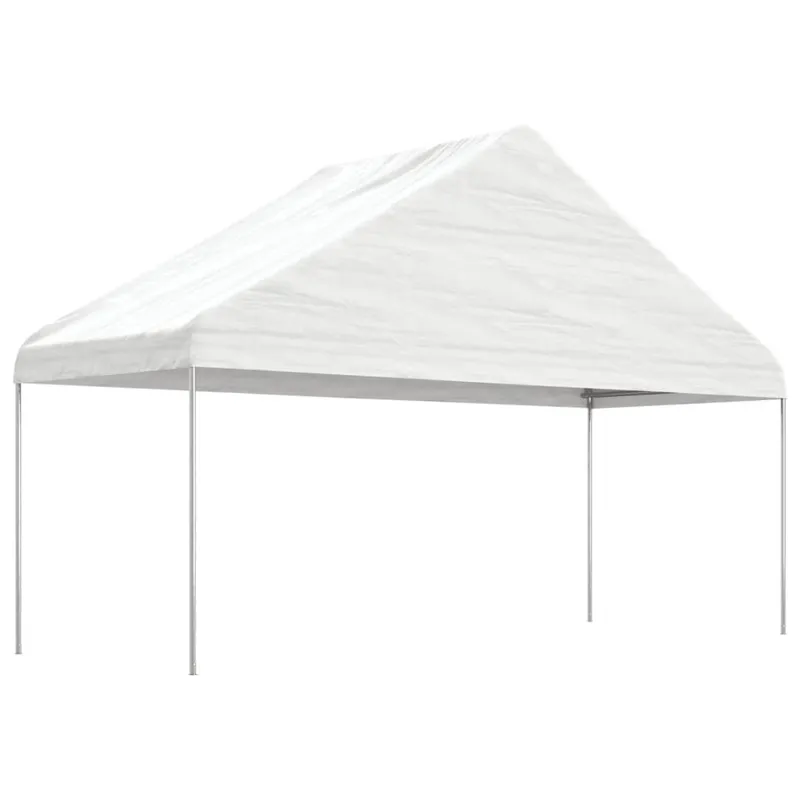 Pavillon mit Dach bianco 5,88x2,23x3,75 m Polyethylen