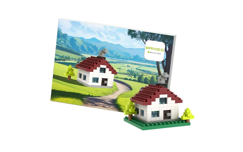 BRIXIES Bausteinmodell Haus in 137 Bausteinen