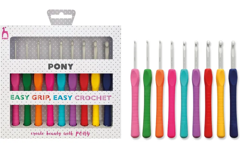 Pony Häkelnadel 9 pezzi
