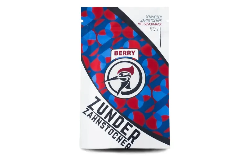 Zunder stuzzicadenti stuzzicadenti Berry im praktischen Beutel 80 pezzi