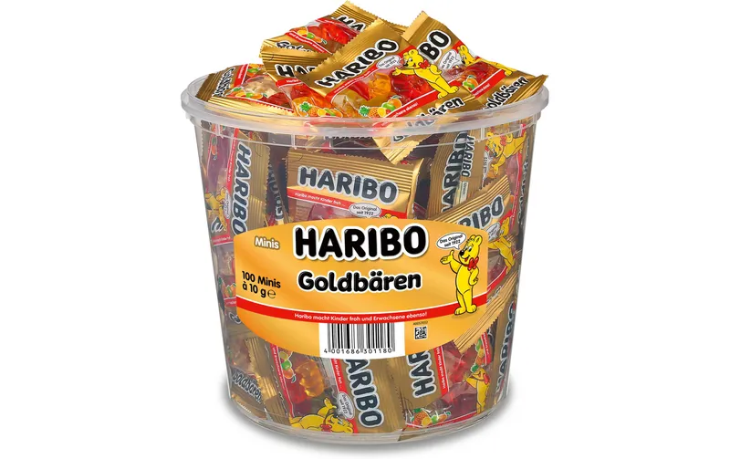 Haribo Gummibären Goldbären Dose Minibeutel 1000 g