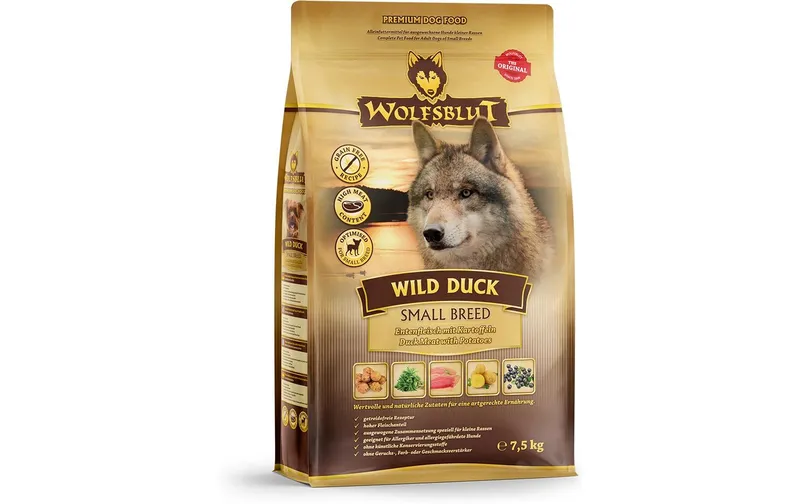 Wolfsblut Trockenfutter Dog Small Breed Wild Duck Adult, 7.5 kg