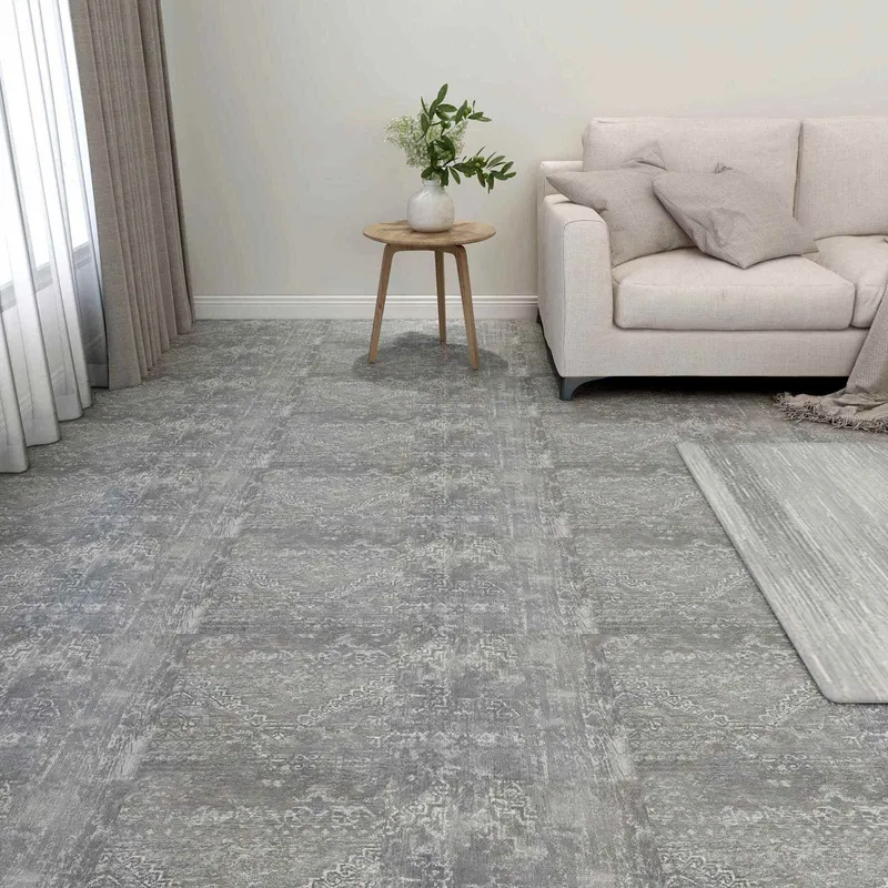 Bodenplanken Betongrau 5,11 m² 55 Stk. PVC