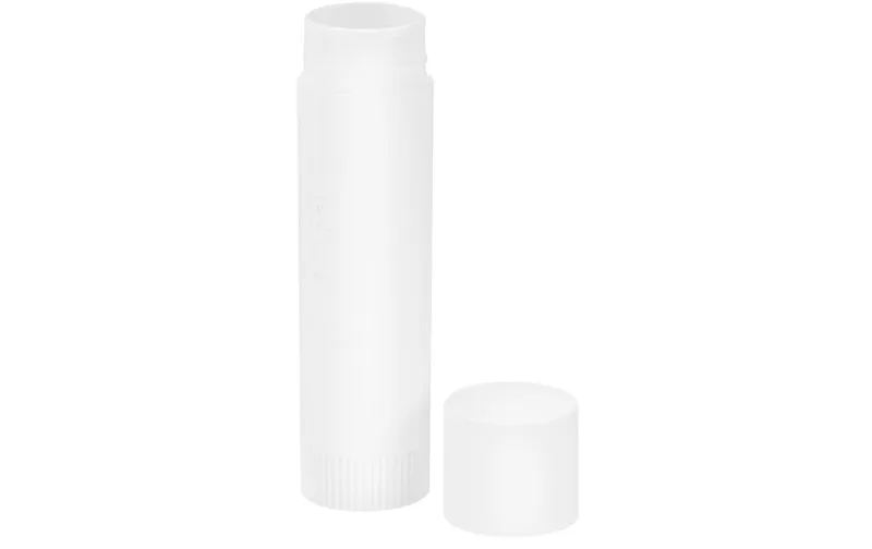 Glorex Kosmetik Dose Lippenstift Hülse 6 ml 3 pezzi, bianco