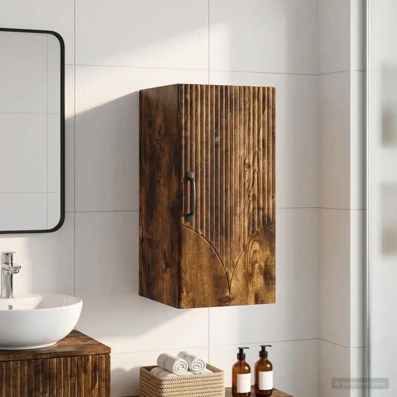 Badezimmer-Wandschrank HOORN Raucheiche 30 x 31 x 59 cm