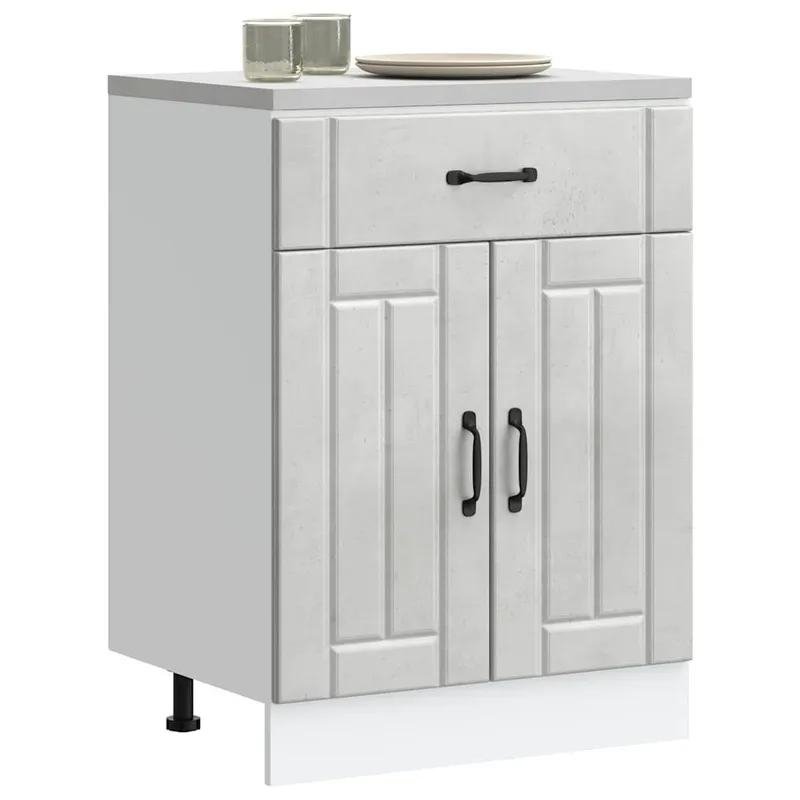 Küchen-Unterschrank Lucca Betongrau derivato del legno