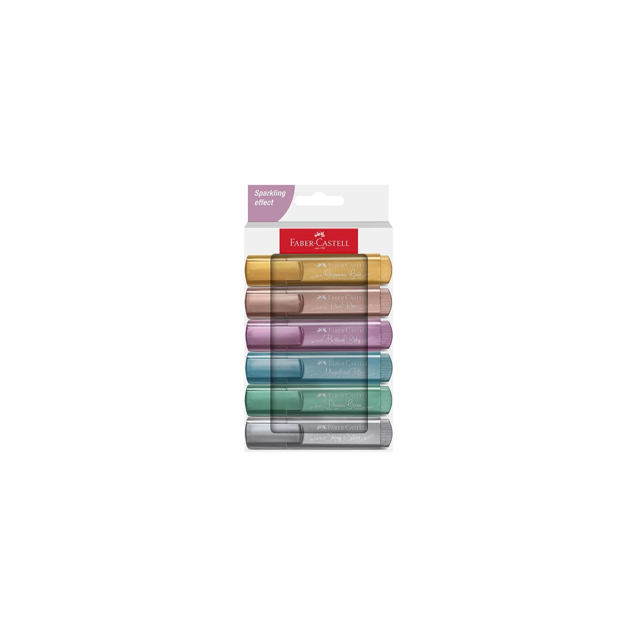 Faber-Castell Textliner 46 Metallic, Set 6 Farben