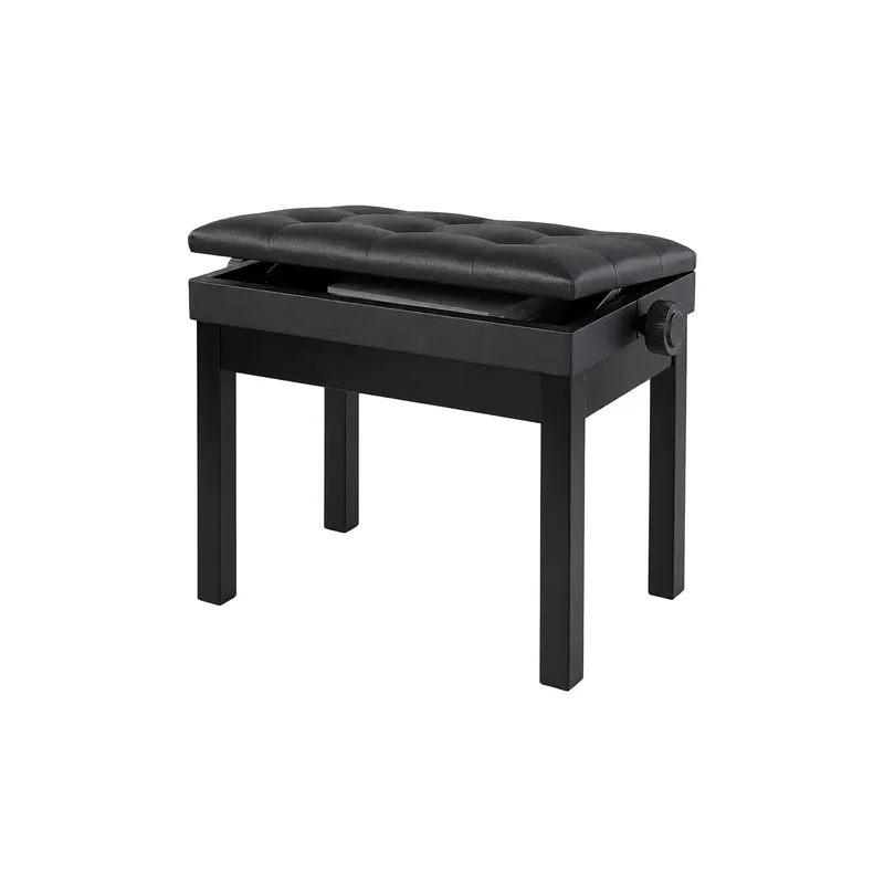 relaxdays Sedia di pianoforte Nero
