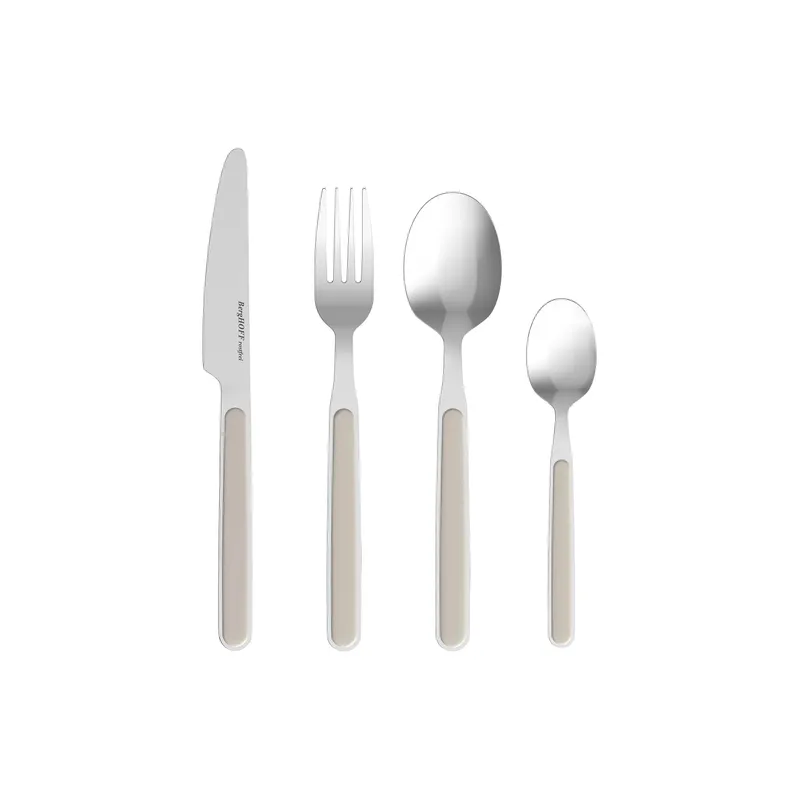 BergHOFF Besteck-Set Leo Balance Moonbeam 24-teilig, Silber/Beige
