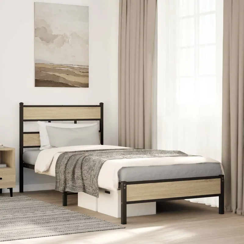 Bettgestell ohne Matratze Sonoma-Eiche 90x190 cm derivato del legno